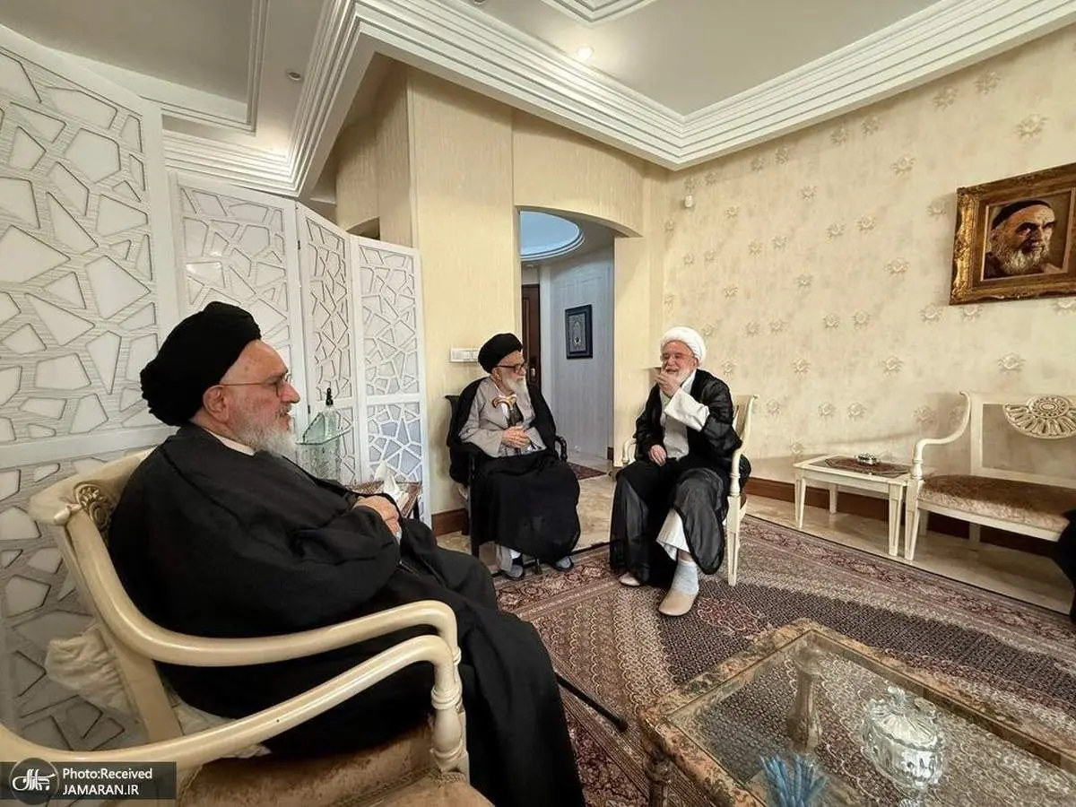 مصطفی محقق داماد و برادرش به دیدار کروبی رفتند