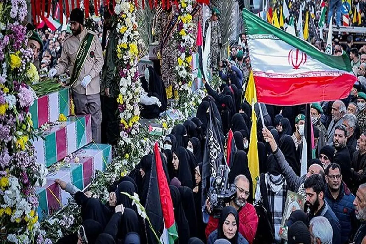 تشییع ۱۱۰ شهید گمنام دفاع مقدس در تهران