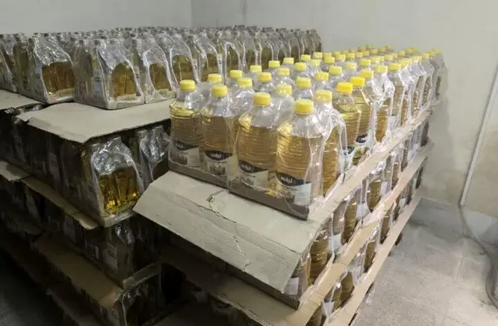 ضبط انبار غیرمجاز روغن خوراکی در یک منزل شخصی