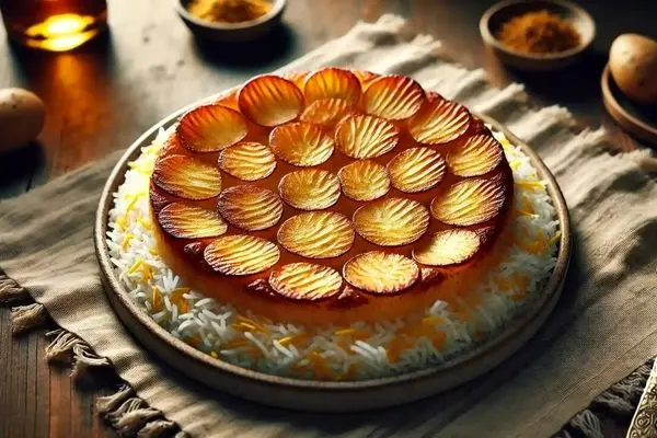 طرز تهیه ته‌دیگ سیب‌زمینی و دلایل نرم شدن آن