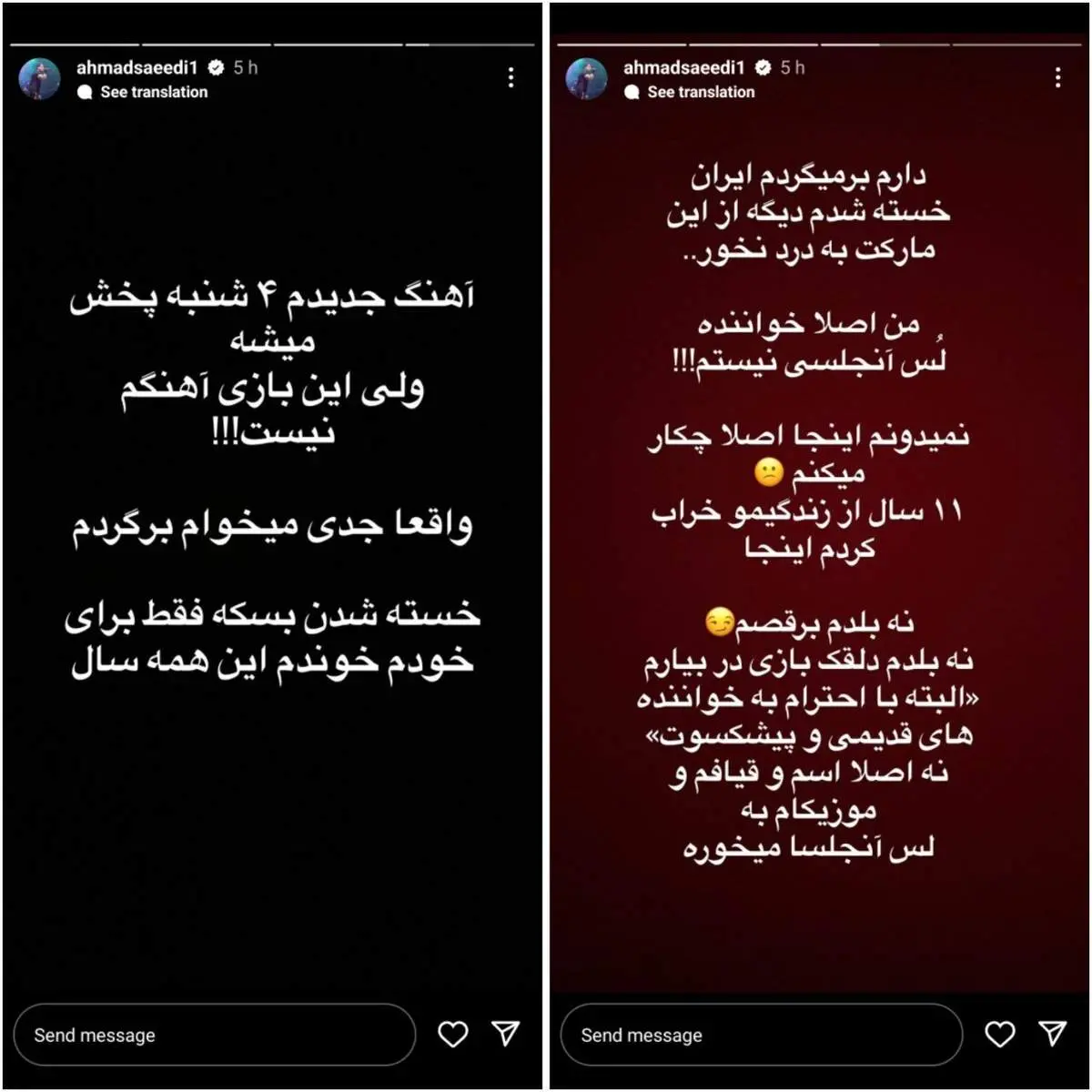 تصمیم این خواننده لس آنجلسی برای بازگشت به ایران 