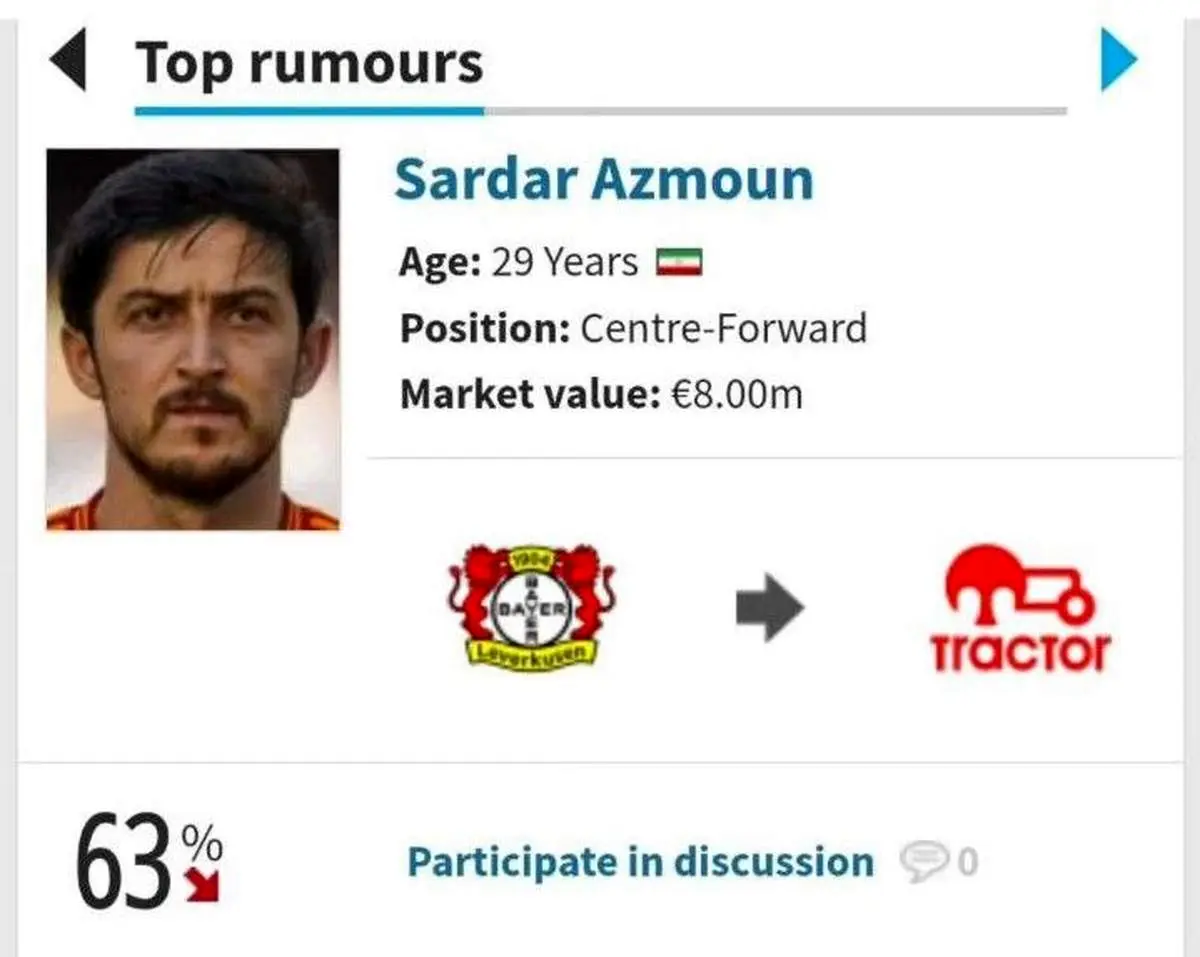 بمب جدید؛ سردار آزمون در راه تبریز؟! / عکس