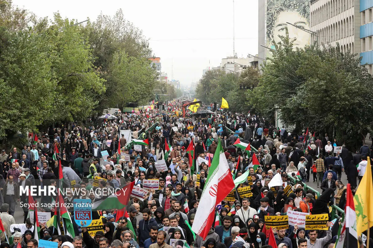 خروش مردم ایران در حمایت ازملت مظلوم فلسطین