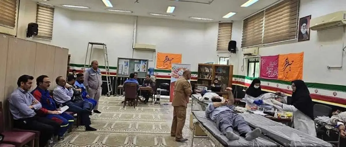 مشارکت کارکنان پتروشیمی بوعلی سینا در طرح اهدا خون