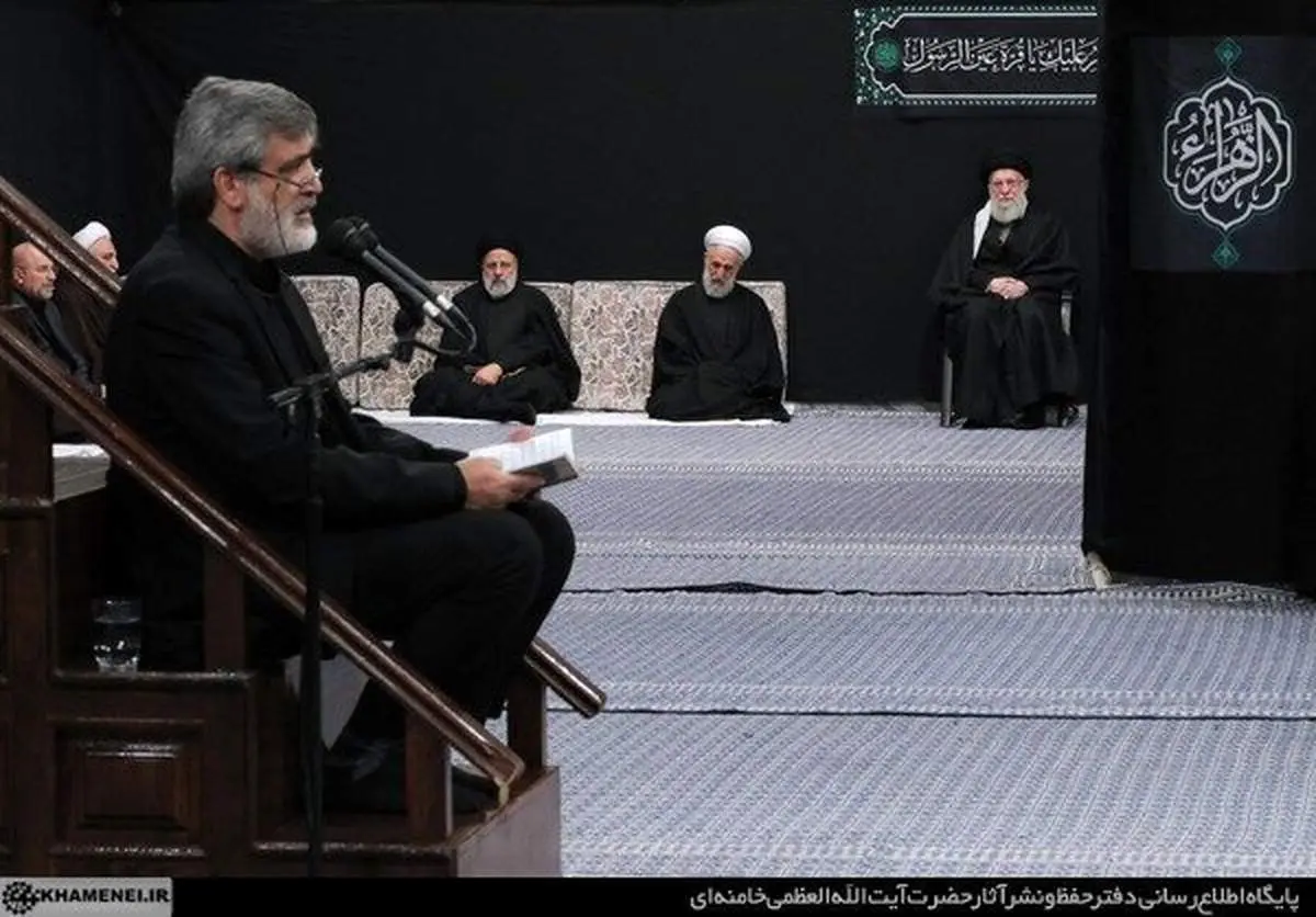 مراسم اولین شب عزاداری شهادت حضرت زهرا(س) با حضور مقام معظم رهبری 