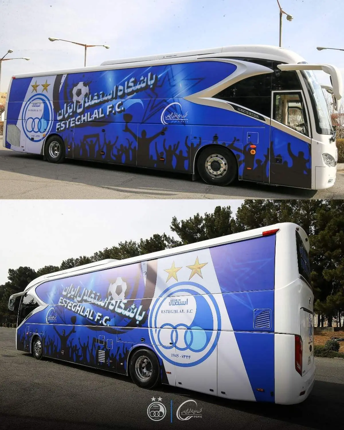 رونمایی از اتوبوس اختصاصی باشگاه استقلال پیش از دیدار با النصر 