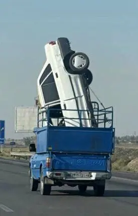 بار بسیار عجیب و باورنکردنی  نیسان آبی! / عکس