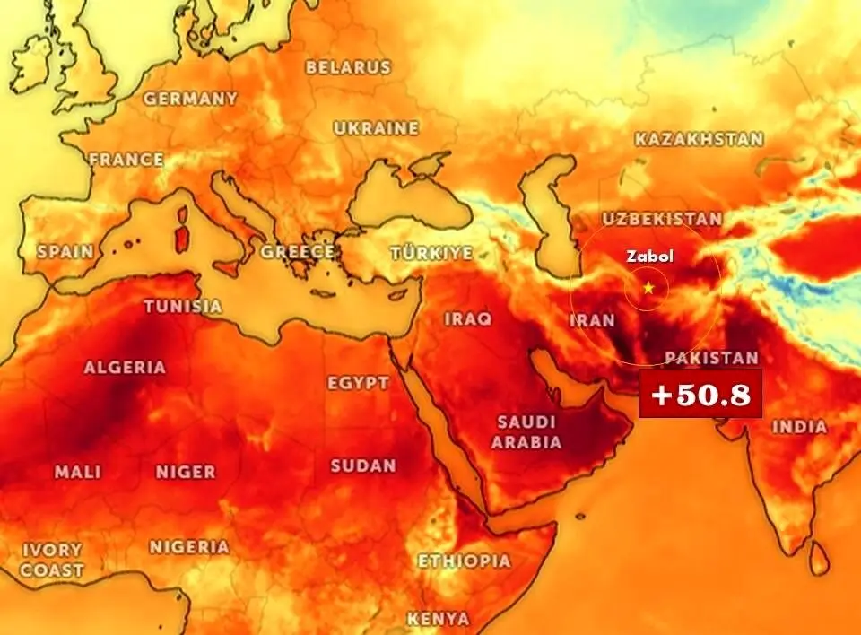 یک رکورد گرمایی جدید در ایران ثبت شد | گرم‌ترین روز در 60 سال اخیر