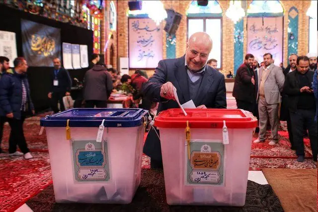 محمدباقر قالیباف  رای خود را به صندوق انداخت