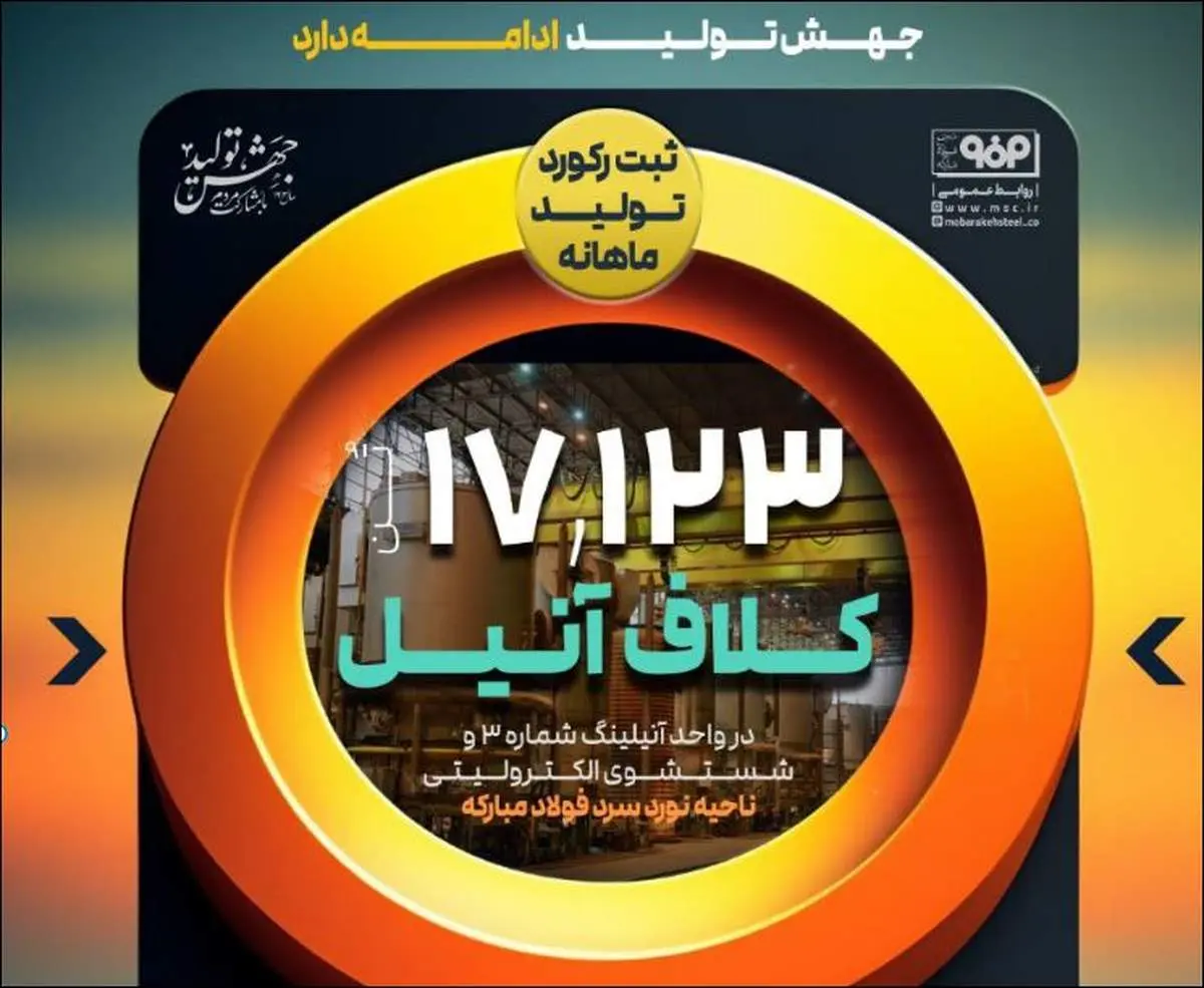 رکوردشکنی تولید در فولاد مبارکه ؛ جهش تولید با ثبت رکورد جدید در واحد آنیلینگ