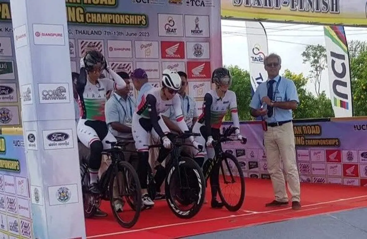 مقام هفتم قهرمانی آسیا برای رکابزنان ایران