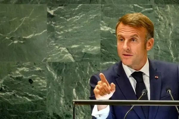 ماکرون در سازمان ملل متحد، فلسطین را به رسمیت شناخت
