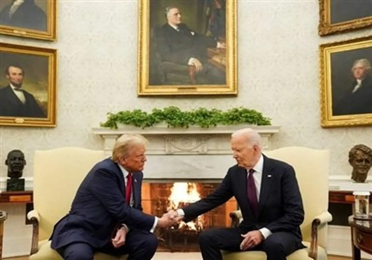 دیدار ترامپ با بایدن در کاخ سفید