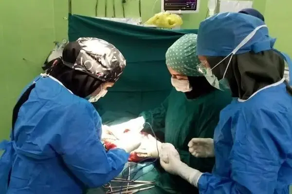 توده ۷ کیلویی از رحم یک بیمار خارج شد!