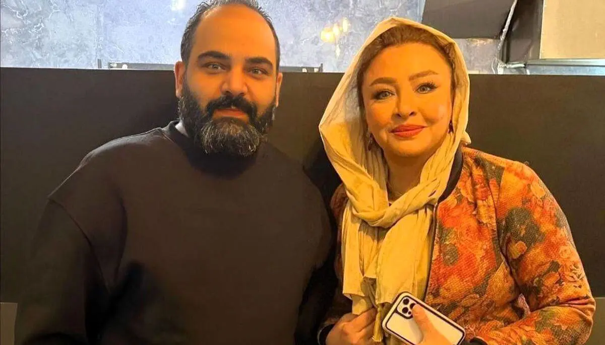 احسان علیخانی در کنار همسر جواد عزتی/ عکس