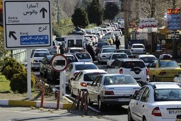 ترافیک سنگین در بازگشت مسافران از مازندران