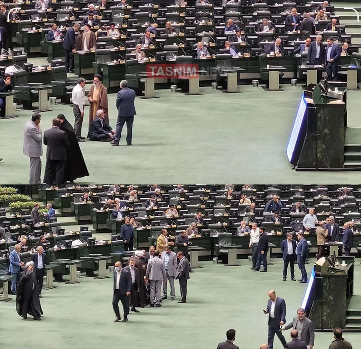 نادران در صحن مجلس تحصن کرد