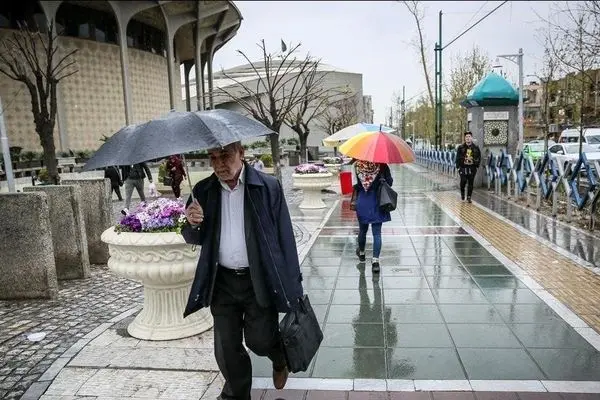 بارش باران در ۵ استان کشور