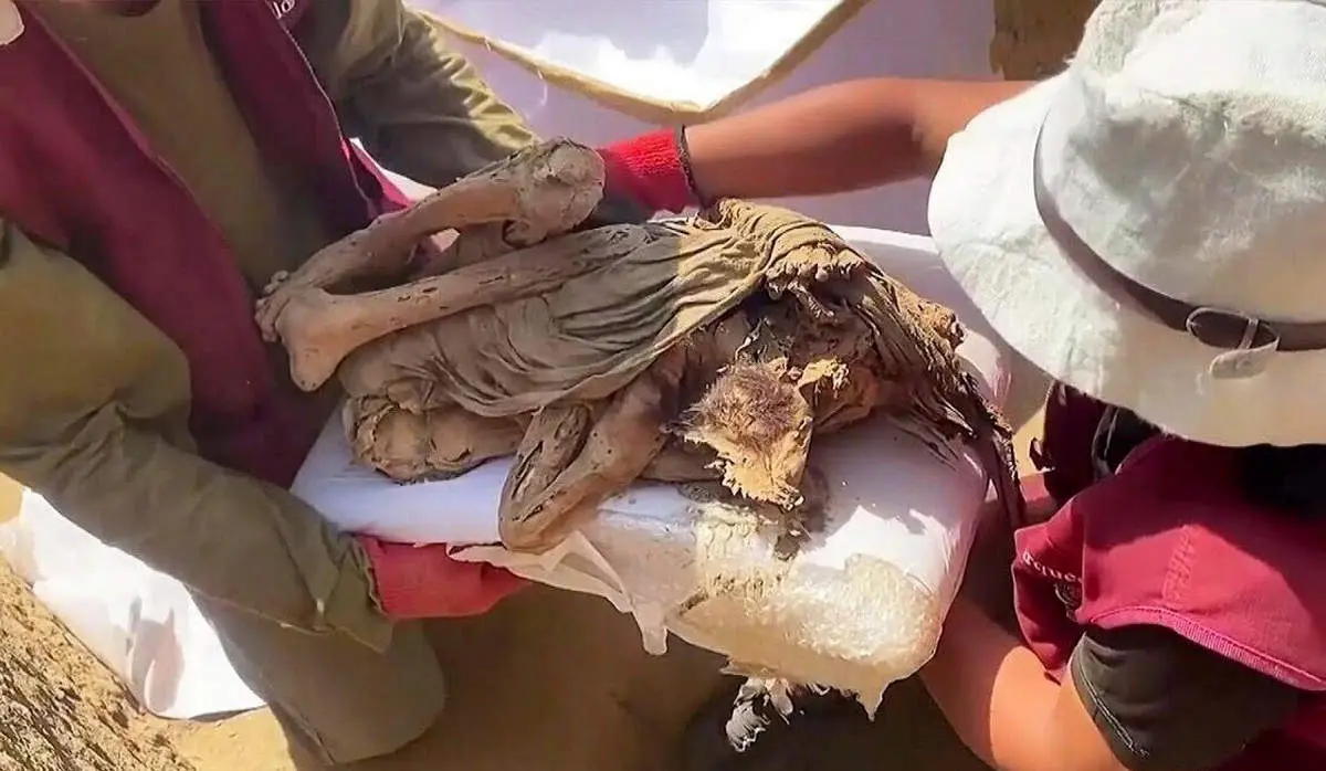 ببینید | مومیایی 1200 ساله یک نوجوان با پوست و موی سالم در آمریکای جنوبی کشف شد