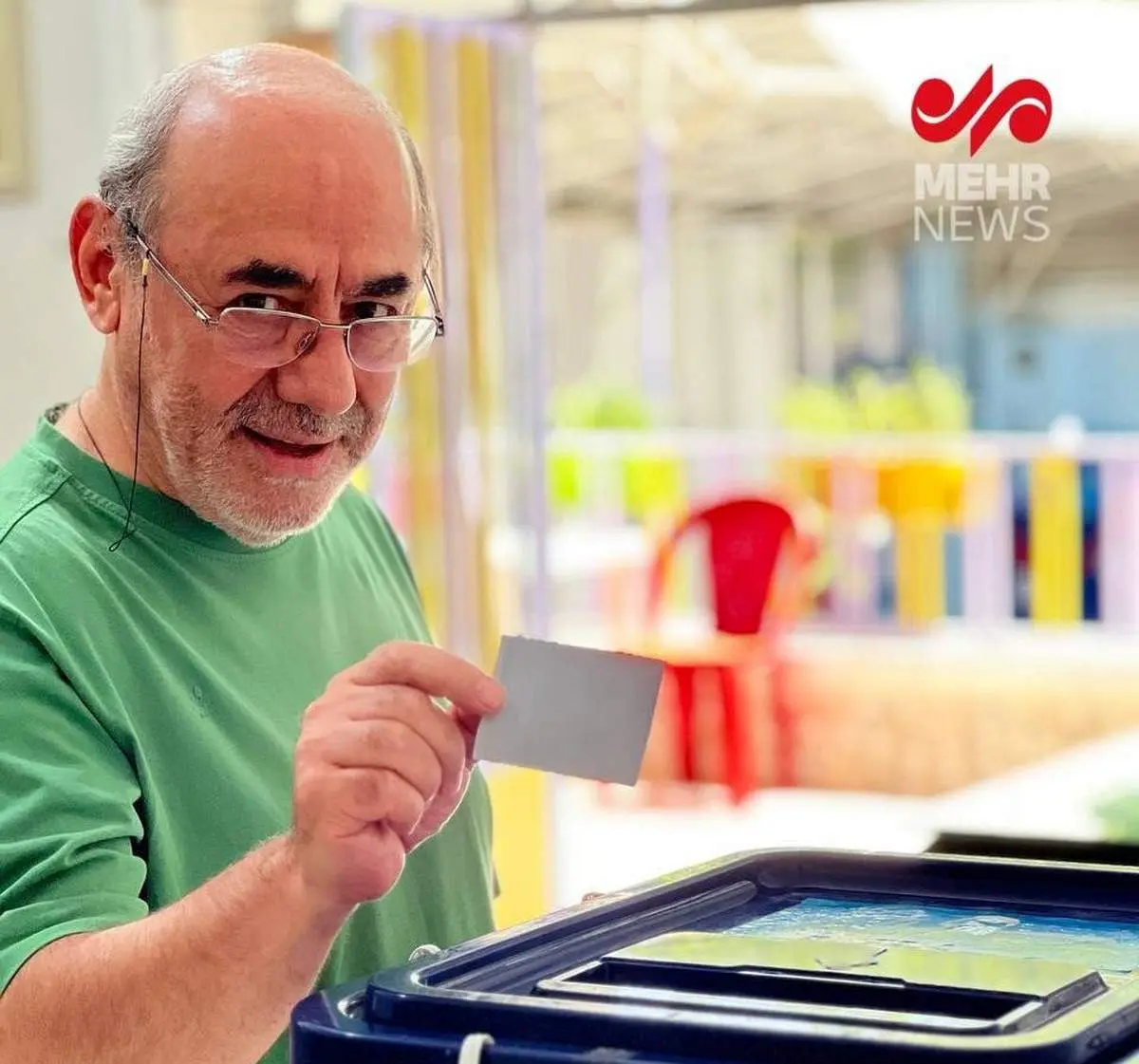 کمال تبریزی رای خود را به صندوق انداخت/ عکس