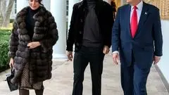 جورجینا رودریگز با استایل جذاب  در دفتر کار ترامپ/ تصاویر