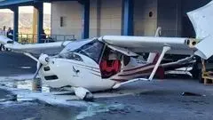 خلبان سالم ماند/ هواپیمای فوقسبک در تبریز آسیب دید