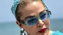 بهاره رهنما با تیپ خارجی در مراسم ختم هادی مرزبان/ فیلم